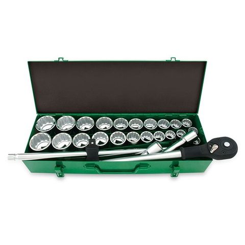 TOPTUL 3/4" Dr SOCKET SET 26pce 7/8"-2" AF/ 22-50mm