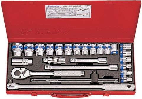 KING TONY 25PC 1/2DR 12PT SOCKETS SET MET 10-32mm