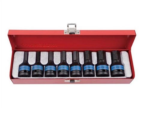 KINGTONY 1/2dr 8pce HEX BIT SOCKET SET 5-19mm