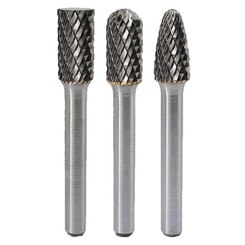 BLU-MOL 3PCE BURR SET 3/8" O.D. (SB3, SC3, SF3) CLAM