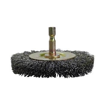 JOSCO BRUSH WHEEL 100X13 6.3MM HEX SPINDLE