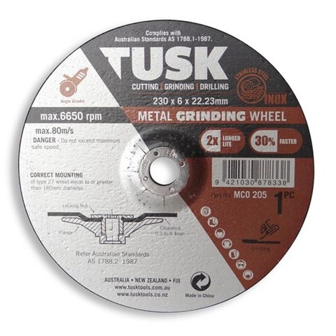 TUSK METAL GRINDING WHEEL 230 X 6 EACH