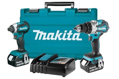 MAKITA 18V LXT BRUSHLESS 2-PC HAMMER DRILL DRIVER / IMPACT DRIVER (5.0AH) KIT