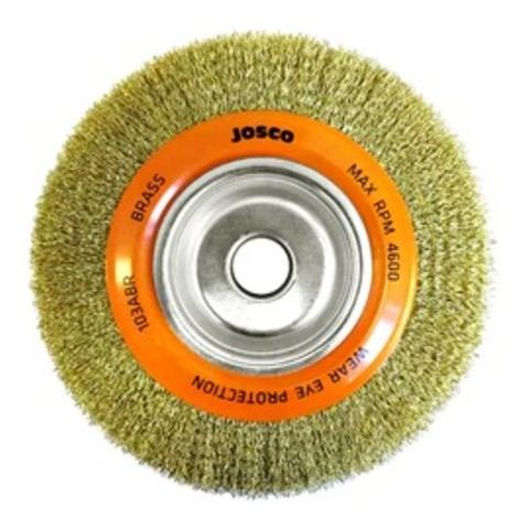 JOSCO BRUSH WHEEL CR 200x19xmb .35mm BRASS