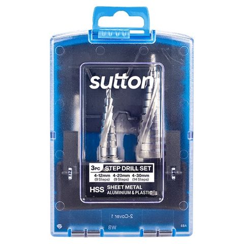 SUTTON HSS 3PC STEP DRILL SETS