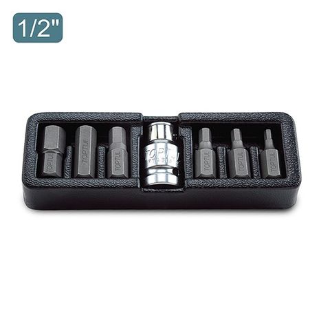 SCREWDRIVER BIT SET 1/2"DR 7PC 4-12MM