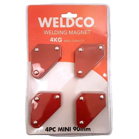 WELDCO WELDING MAGNETS 4PC 90MM 4KG MINI