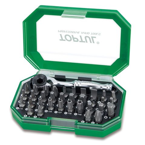 TOPTUL SCREWDRIVER & BIT + RATCHET 35PC