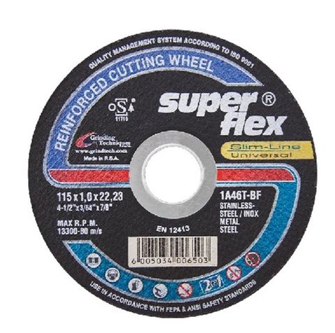 SUPERFLEX - 125x1.0x22.23 INDUSTRIAL STEEL & STAINLESS CUTTING DISCS 100 TUB