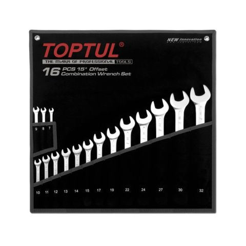 TOPTUL ROE SPANNER SET 16pce METRIC 7 - 32mm