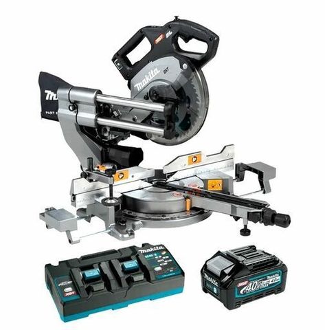 MAKITA Black edition 40V 216mm MITRE SAW SLIDE COMPOUND 1x4.0AH XGT