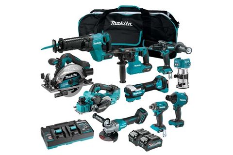 MAKITA 40VMAX BRUSHLESS 10-PC.COMBO (4.0AH) KIT