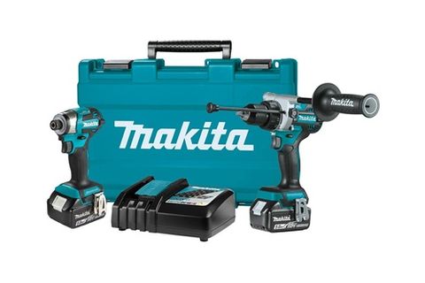 Makita LXT Cordless Hammer Drill and Impact Driver Brushless Kit 18V 5Ah