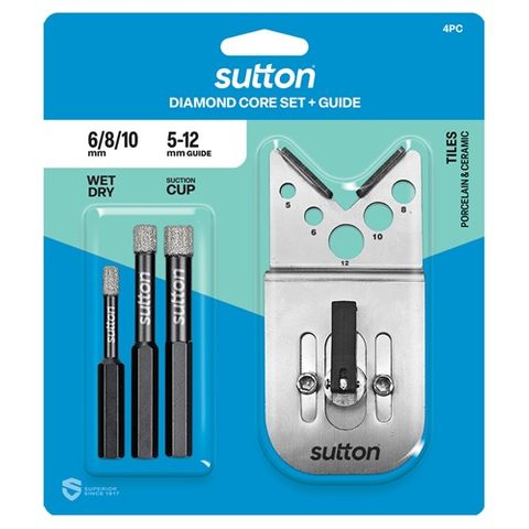 SUTTON Diamond Core Bits Set with guide