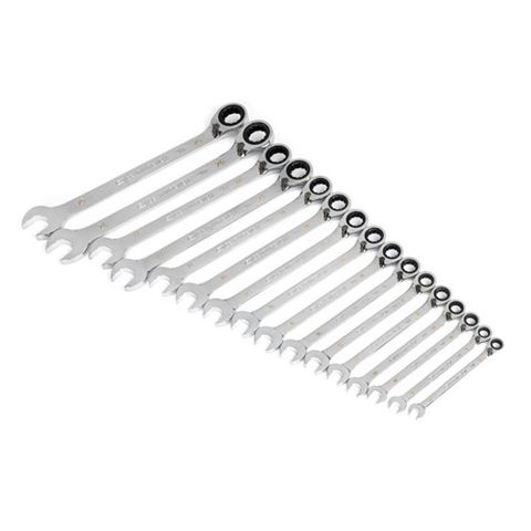 GEARWRENCH 16pce 90-Tooth 12 Point Metric Reversible Ratcheting Wrench Set