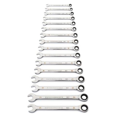 GEARWRENCH 12pce 90-Tooth 12 Point Metric Ratcheting Wrench Set