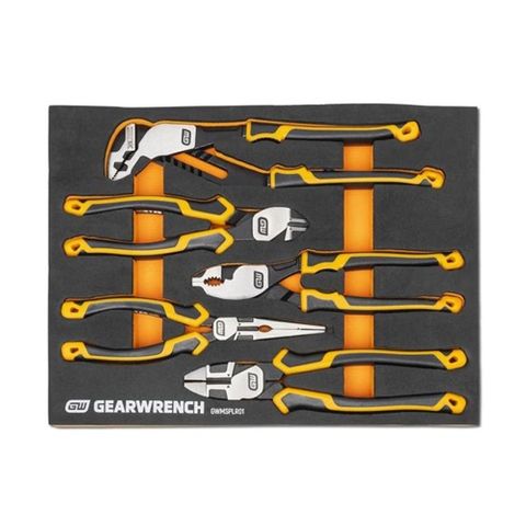 GEARWRENCH 5 Piece PITBULL Cushion Grip Pliers Set in Foam Storage Tray
