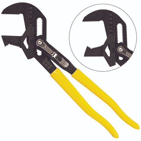 KLEIN 10IN PLIER WRENCH WITH REVERSABLE JAW