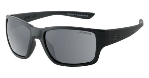 DIRTY DOG SIZZLE-SATIN BLACK-GREY POLARISED