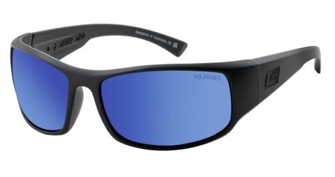 DIRTY DOG MUZZLE-SATIN BLACK-GREY|BLUE MIRROR POLARISED