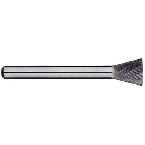 Alpha 1/4" Inverted Taper Carbide Burr - 1/4" Shank
