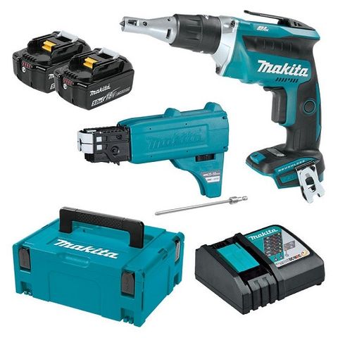 18V CORDLESS BRUSHLESS SCREWDRIVER AND AUTOFEED ATTACHMENT 5.0AH KIT