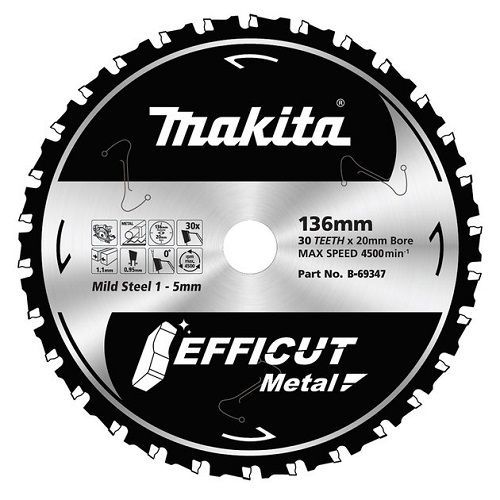 MAKITA  EFFICUT TCT  METAL 136mm x 30T