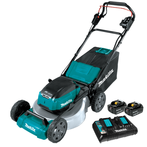 MAKITA 18VX2 BRUSHLESS 530MM 21" METAL DECK LAWN MOWER 5AH KIT