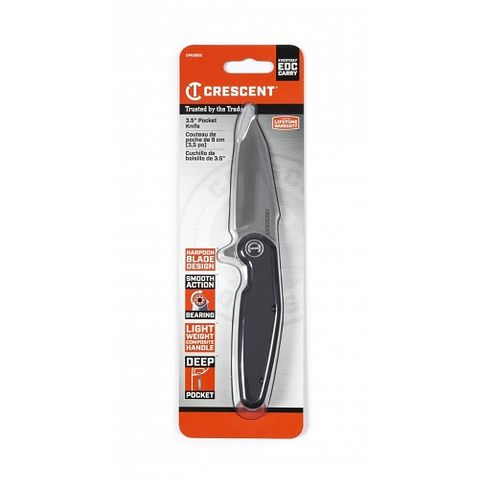 CRESCENT POCKET KNIFE 3-1/2" Composite Handle Harpoon Point Blade
