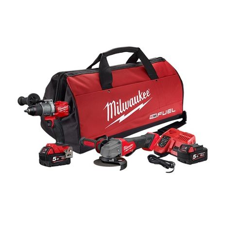 MILWAUKEE M18 FUEL CORDLESS B/L 8PC KIT  18V 5AH x 2