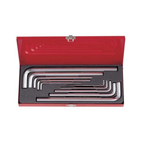 KING TONY 9PC METRIC X LON HEX KEY SET