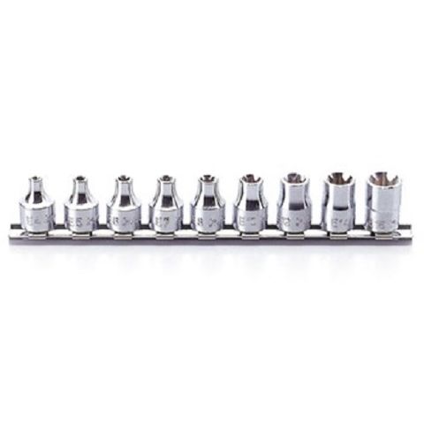 Koken RS3440M/8 Universal Socket Set On Rail 8pc 3/8"Dr 8-19mm