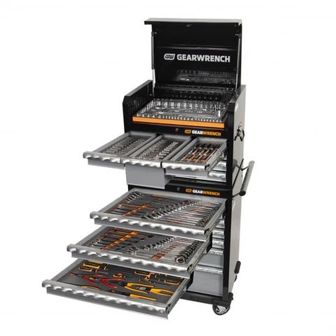 GEARWRENCH COMBINATION TOOLKIT 234PC + 26IN TOOL CHEST & TROLLEY