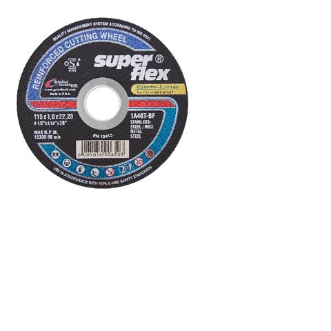 SUPERFLEX - 125x1.0x22.23 INDUSTRIAL STEEL & STAINLESS CUTTING DISCS 100 TUB