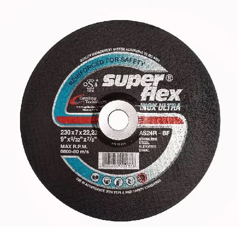 SUPERFLEX - 125x6.0x22.23 INOX ULTRA STEEL & STAINLESS GRINDING DISC