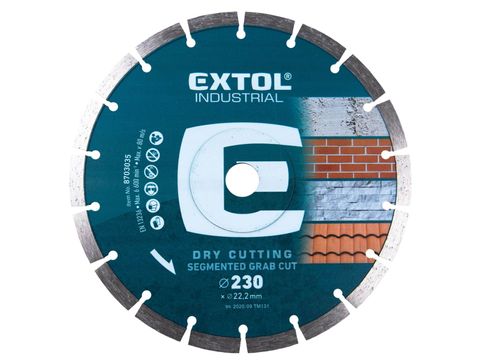 EXTOL INDUSTRIAL 230MM DIAMOND BLADE 22.2MM 8MMTHK