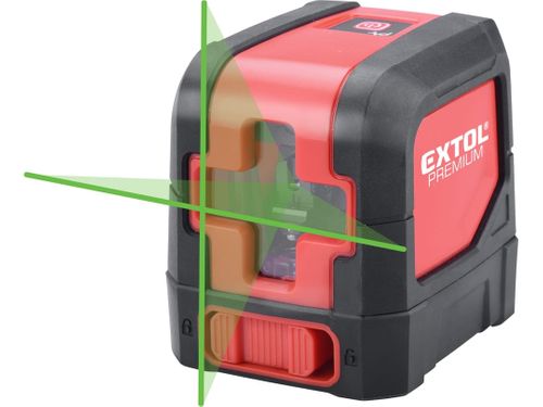 EXTOL CROSS LASER LEVEL 1H1V GREEN 10mW