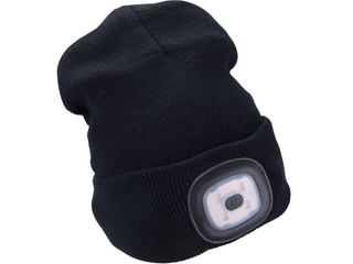 Black Beanie with light