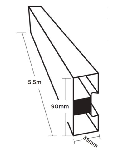 TUFF-FORM 5.5M X 90MM RIGID