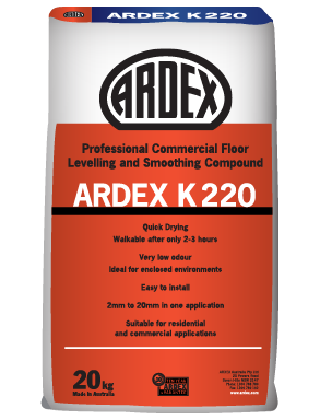 ARDEX  K 220  LEEVELLING & SMOOTHING COMPOUND  20KG