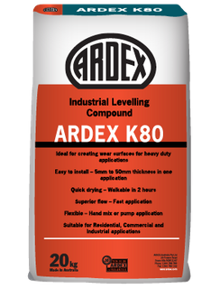 ARDEX K80 20 KG  RAPID DRYING SELF LEVELLING TOPPING