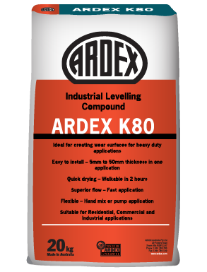 ARDEX K80 20 KG  RAPID DRYING SELF LEVELLING TOPPING