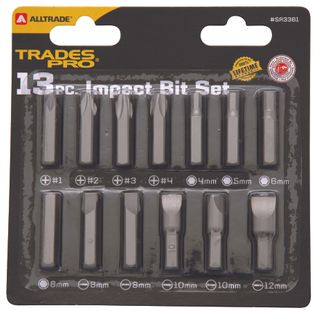 13pc Impact Bit set