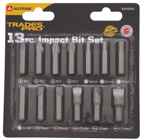 13pc Impact Bit set