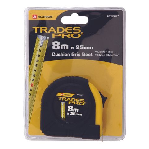 8M X 25MM STEEL TAPE MEASURE