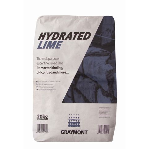 HYDRATED LIME 20KG BAG (50/PLT)