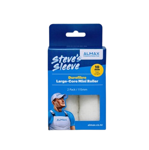 STEVES DUROFIBRE Large-Core Mini Roller 115 x 10mm - pack of 2