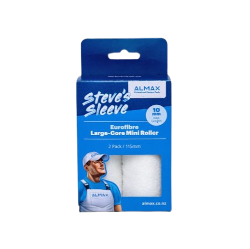 STEVES EUROFIBRE Large-Core Mini Roller 115 x 10mm - pack of 2