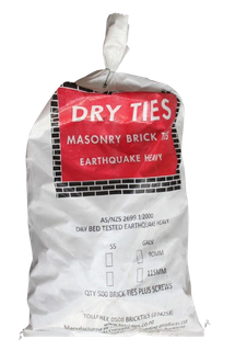 IBP BRICKTIES 90MM GALVANISED BAG 500 (35MM SCREWS)