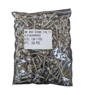 IBP 35MM GALVANISED WOOD SCREWS (260/BAG)